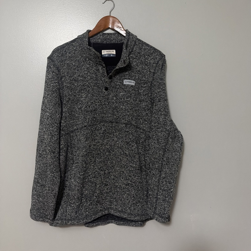 Magellan Outdoor Womens XL Quarter Snap Kangaroo Pocket Gorpcore Granola Hiking